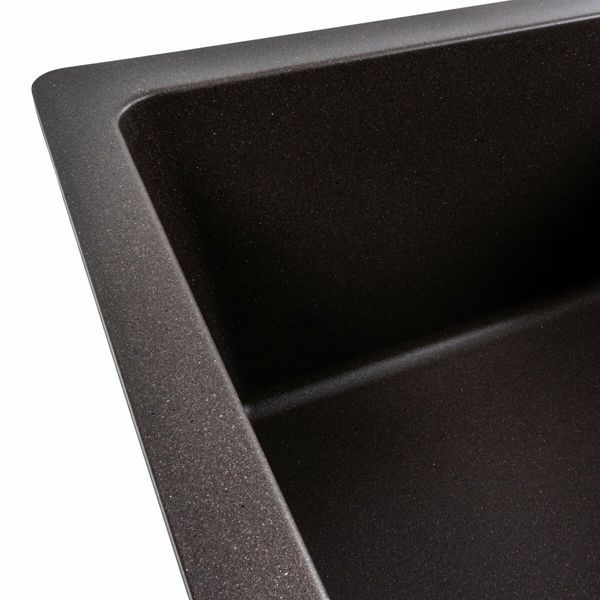Гранітна мийка для кухні Platinum 6250 ZIRKONE матова Темна скеля 41597 фото