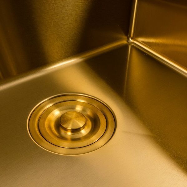 Комплект кухонной мойки Platinum Handmade 50*50 PVD Gold NES-JL7 pl23218 фото