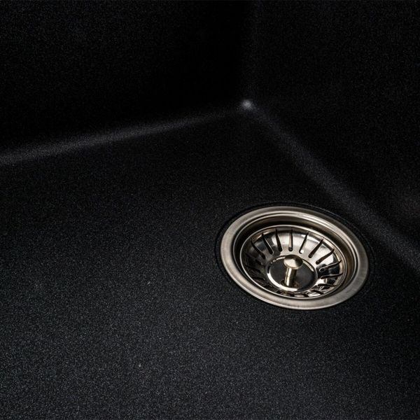 Гранітна мийка для кухні Platinum 7850W TOSKANA матовий Карбон 39974 фото