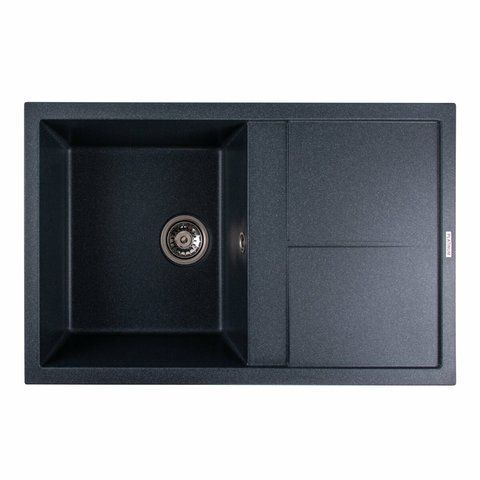 Гранітна мийка для кухні Platinum 7950 Selena матова Антрацит 4013 фото