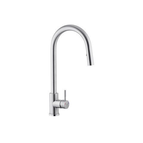 Смеситель для кухни с выдвижным изливом Kroner KRP Edelstahl Klassisch - ESG03915 CV032281 фото