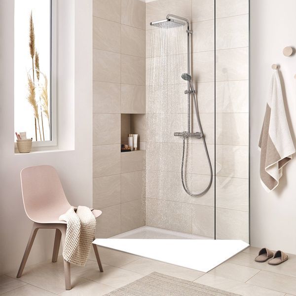 Душевая система термостатическая Grohe QuickFix Vitalio Start System 250 Cube 26696000 CV033052 фото