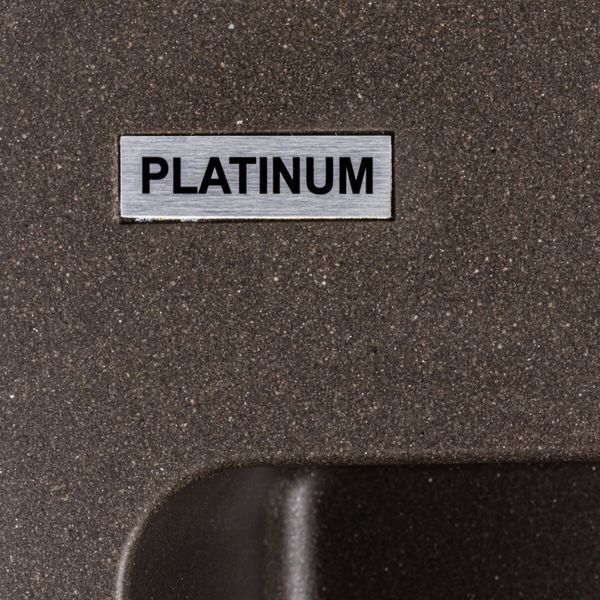 Гранітна мийка для кухні Platinum 7850 Bogema матова Темна скеля 40365 фото