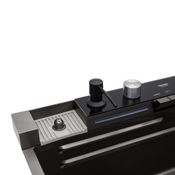 Кухонна мийка Kroner KRP Schwarze - SET7546ARTHM PVD (3.0/0.8 мм) CV033375 фото