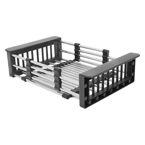Комплект кухонної мийки Kroner KRP Schwarze 78х49LHM PVD ST07 Grafite SL44791 фото