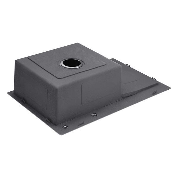 Комплект кухонної мийки Kroner KRP Schwarze 78х49LHM PVD ST07 Grafite SL44791 фото