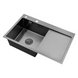 Комплект кухонної мийки Kroner KRP Schwarze 78х49LHM PVD ST07 Grafite SL44791 фото 5