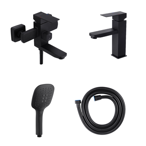 Набір змішувачів для ванни Kroner KRP Edelstahl Kubus - SCH060 SE42837 фото