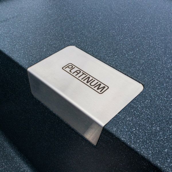 Гранітна мийка для кухні Platinum 8650 DIAMOND матова (антрацит) 39815 фото