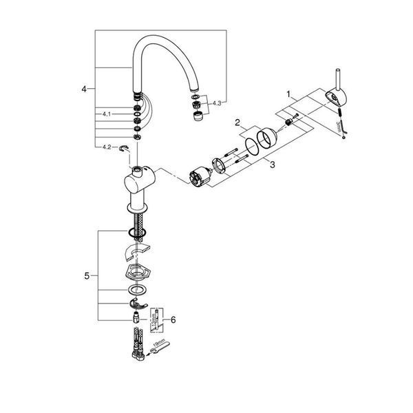 Смеситель для кухни Grohe Minta 32917000 CV030531 фото