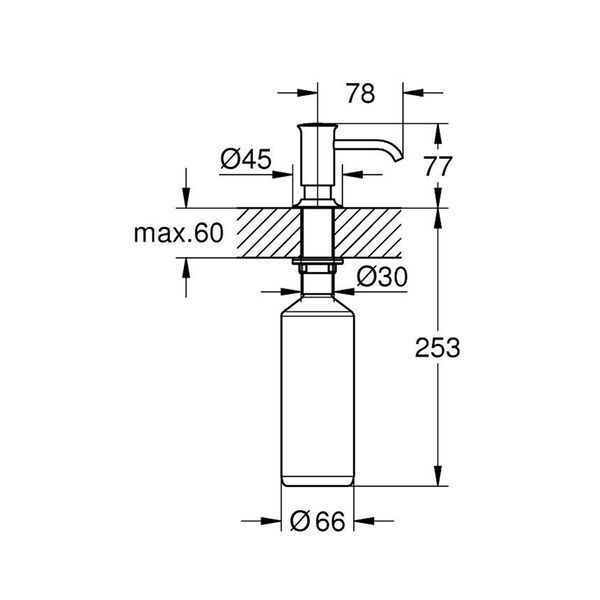 Дозатор для рідкого мила Grohe Authentic 40537000 CV030549 фото