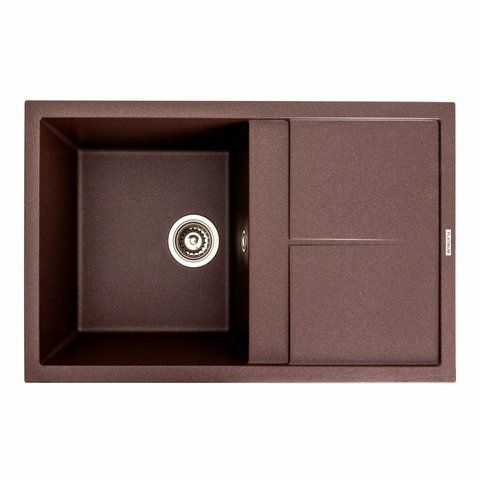 Гранітна мийка для кухні Platinum 7950 Selena матова Мокко 4020 фото