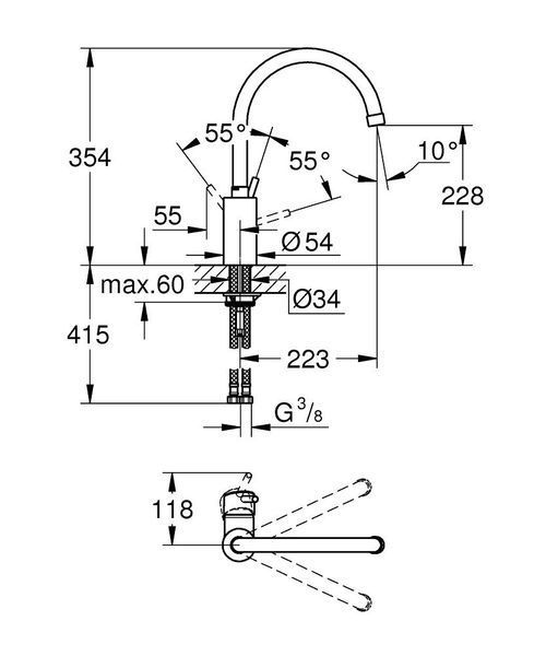 Змішувач для кухні Concetto 32661001 Grohe 32661001 фото