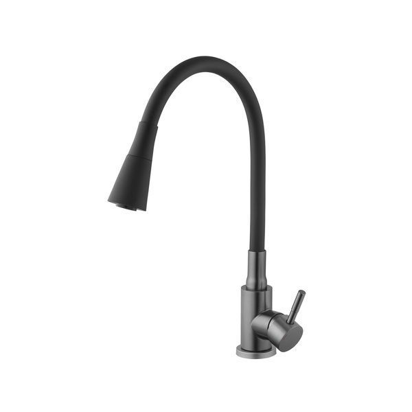 Змішувач для кухні Kroner KRP Edelstahl Klassisch - PVD031BLK CV035373 фото