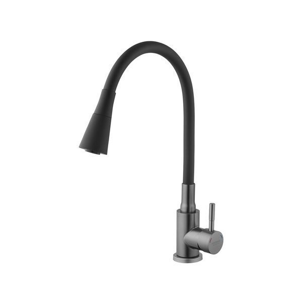 Змішувач для кухні Kroner KRP Edelstahl Klassisch - PVD031BLK CV035373 фото