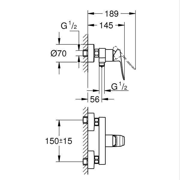 Змішувач для душу Grohe QuickFix Dice 1018740000 CV036212 фото